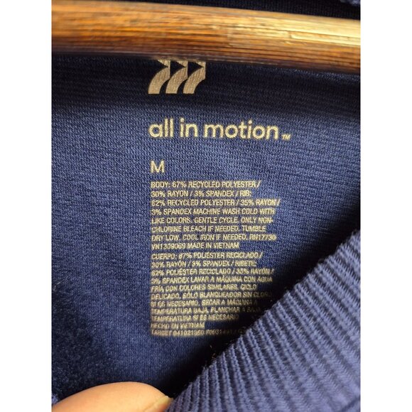 Men's Navy Blue Long Sleeve Crewneck Sweatshirt - Picture 4 of 6